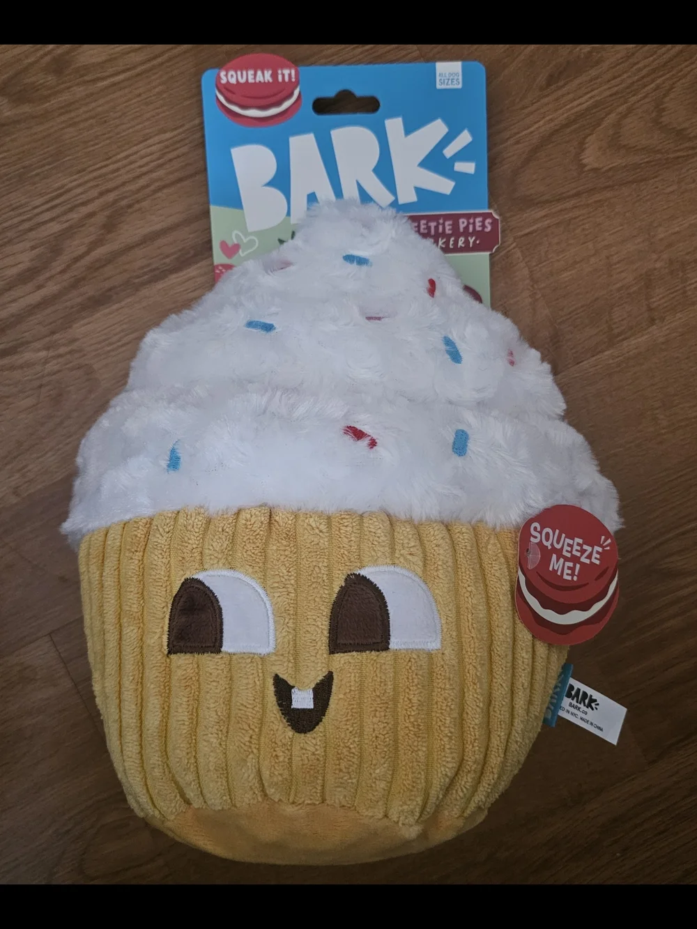 Bark Sweetie Pies Cupcake Large Plush Dog Toy